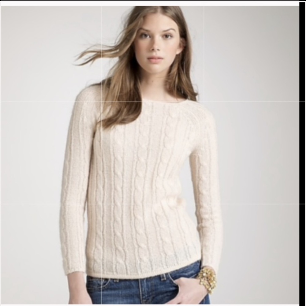 J Crew thin cable knit sweater